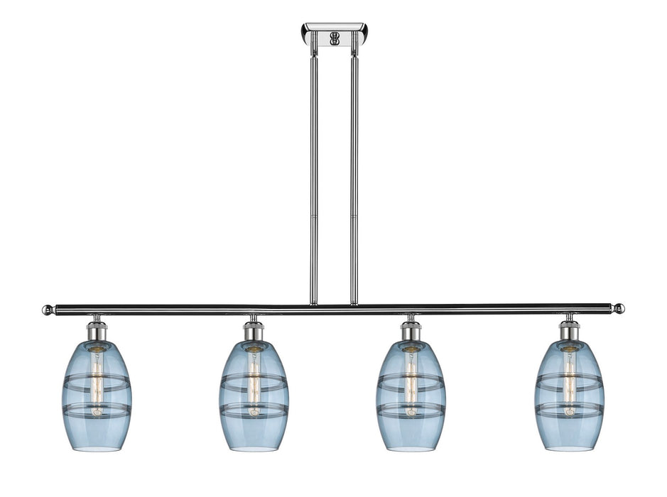 Innovations 516-4I-PC-G557-6BL Four Light Island Pendant, Polished Chrome