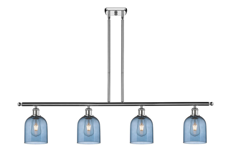 Innovations 516-4I-PC-G558-6BL Four Light Island Pendant, Polished Chrome