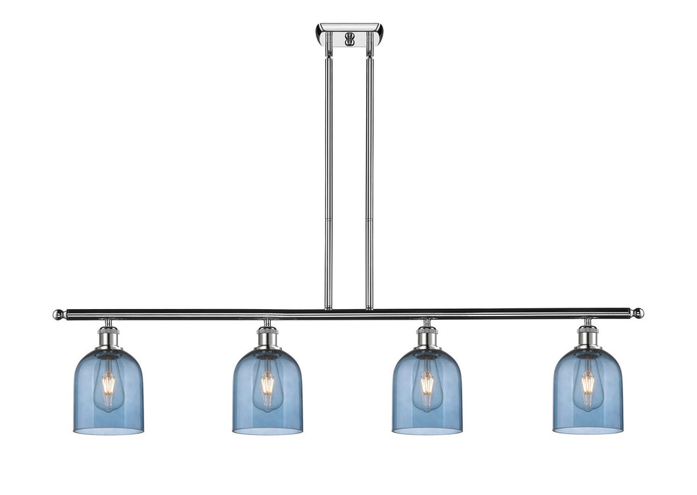 Innovations 516-4I-PC-G558-6BL Four Light Island Pendant, Polished Chrome