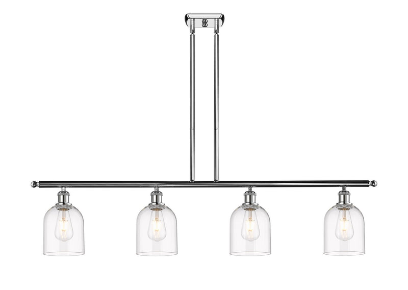 Innovations 516-4I-PC-G558-6CL Four Light Island Pendant, Polished Chrome