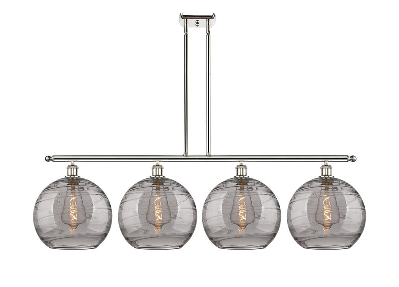 Innovations 516-4I-PN-G1213-12SM Four Light Island Pendant, Polished Nickel