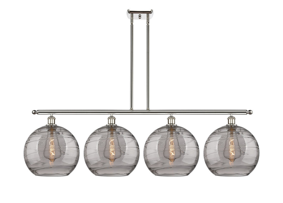 Innovations 516-4I-PN-G1213-12SM Four Light Island Pendant, Polished Nickel