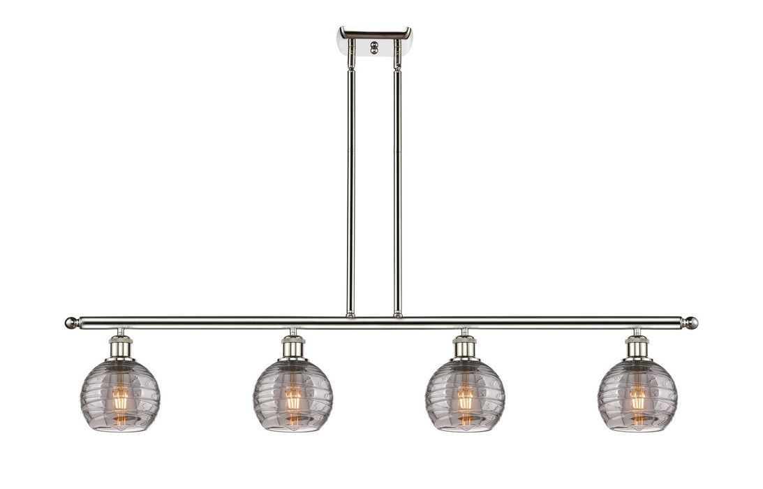 Innovations 516-4I-PN-G1213-6SM Four Light Island Pendant, Polished Nickel