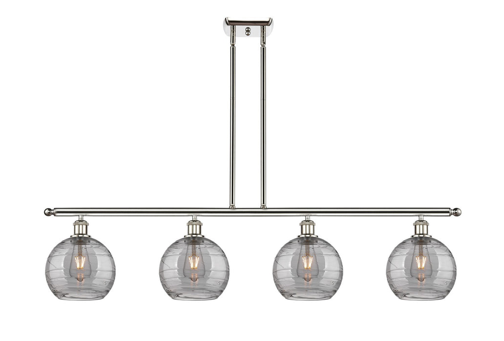 Innovations 516-4I-PN-G1213-8SM Four Light Island Pendant, Polished Nickel