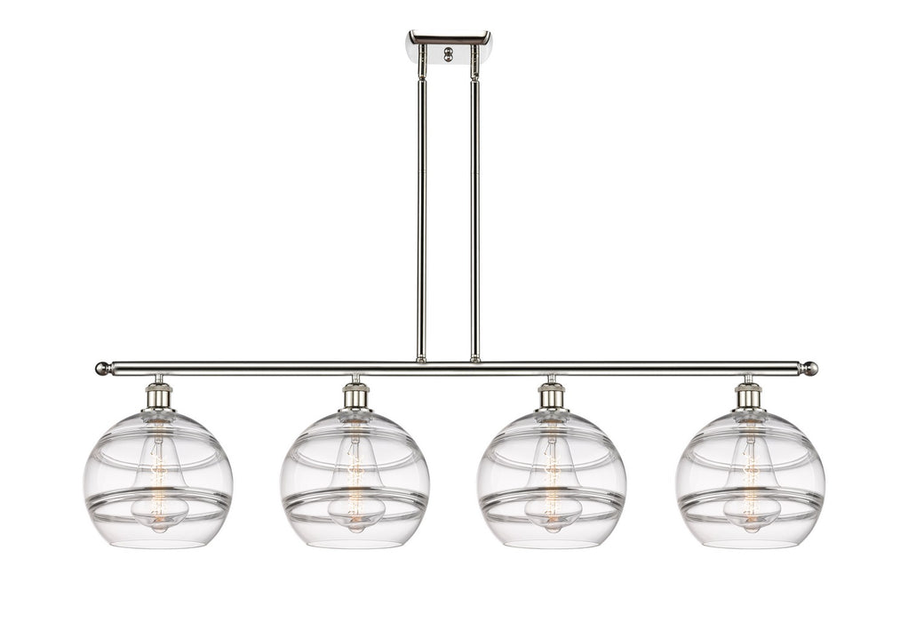 Innovations 516-4I-PN-G556-10CL Four Light Island Pendant, Polished Nickel