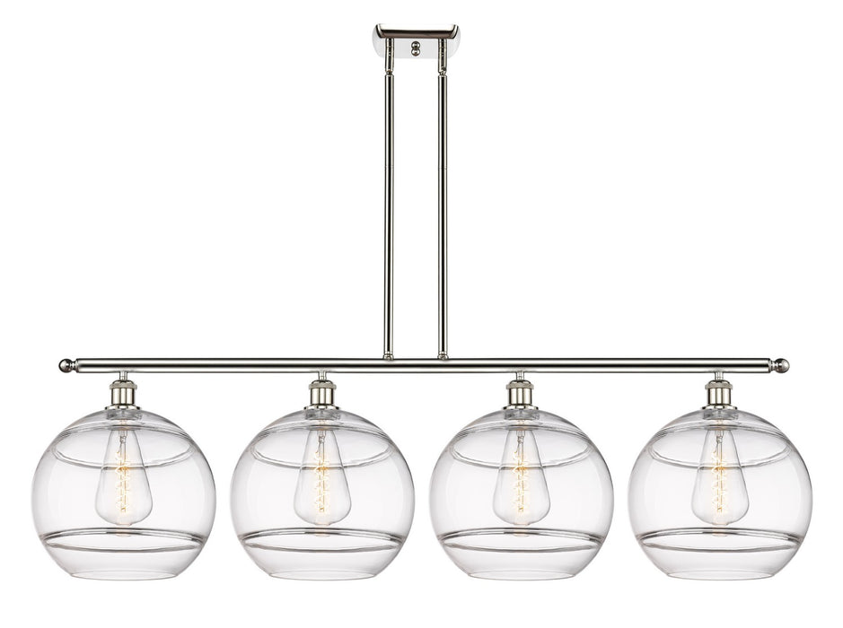 Innovations 516-4I-PN-G556-12CL Four Light Island Pendant, Polished Nickel