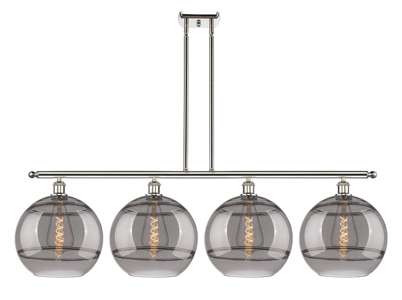 Innovations 516-4I-PN-G556-12SM Four Light Island Pendant, Polished Nickel
