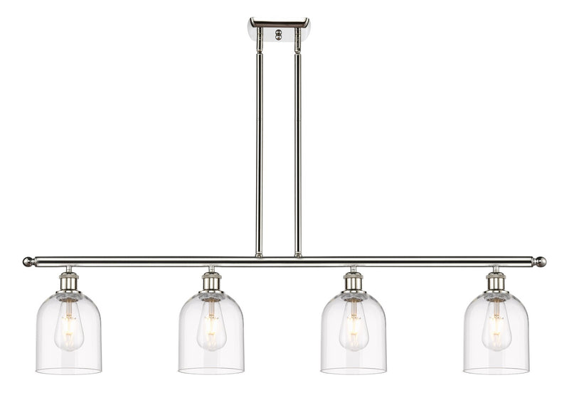 Innovations 516-4I-PN-G558-6CL Four Light Island Pendant, Polished Nickel