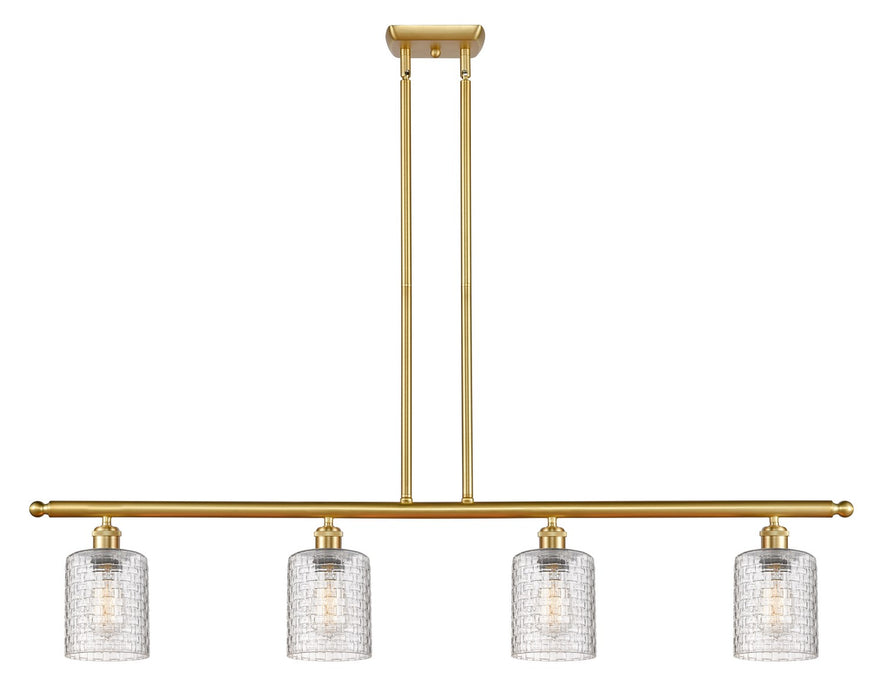 Innovations 516-4I-SG-G112C-5CL Four Light Island Pendant, Satin Gold