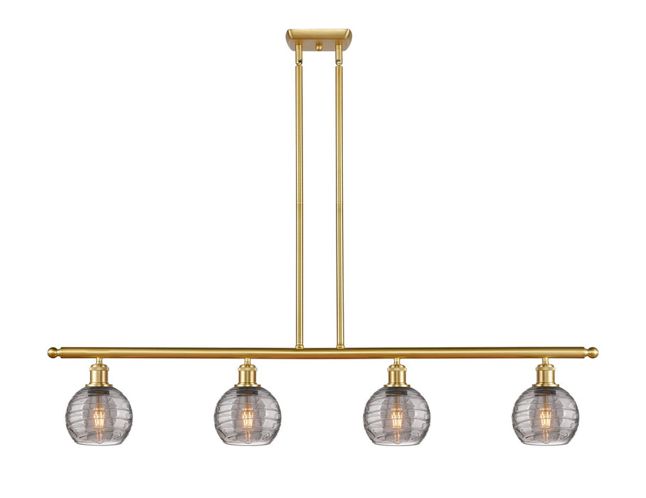 Innovations 516-4I-SG-G1213-6SM Four Light Island Pendant, Satin Gold