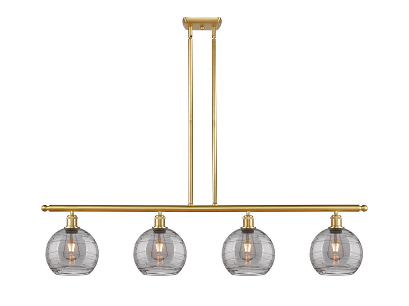 Innovations 516-4I-SG-G1213-8SM Four Light Island Pendant, Satin Gold