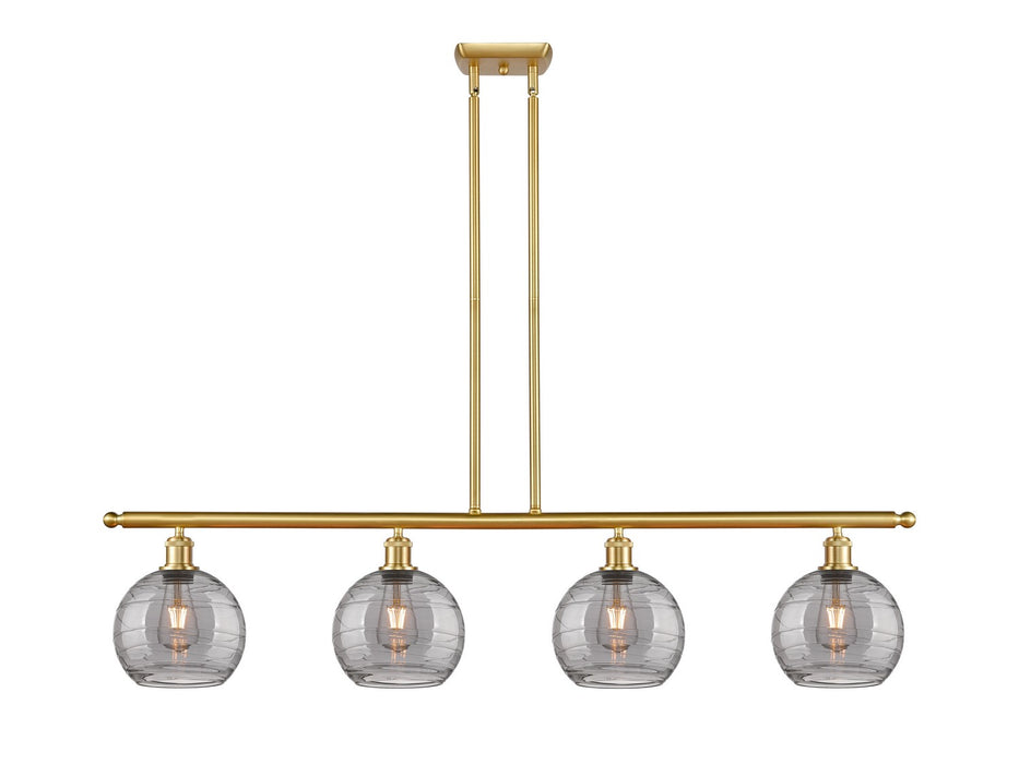 Innovations 516-4I-SG-G1213-8SM Four Light Island Pendant, Satin Gold