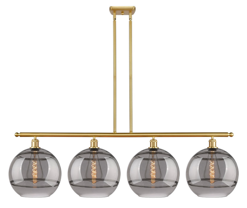 Innovations 516-4I-SG-G556-12SM Four Light Island Pendant, Satin Gold