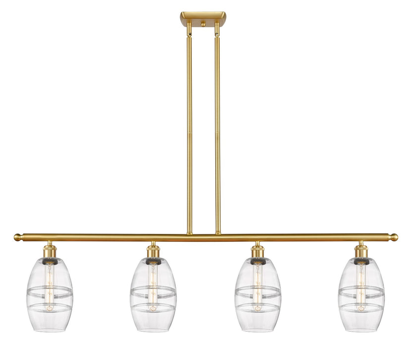 Innovations 516-4I-SG-G557-6CL Four Light Island Pendant, Satin Gold