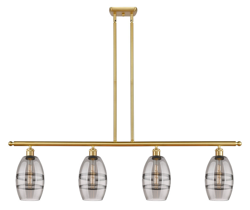 Innovations 516-4I-SG-G557-6SM Four Light Island Pendant, Satin Gold