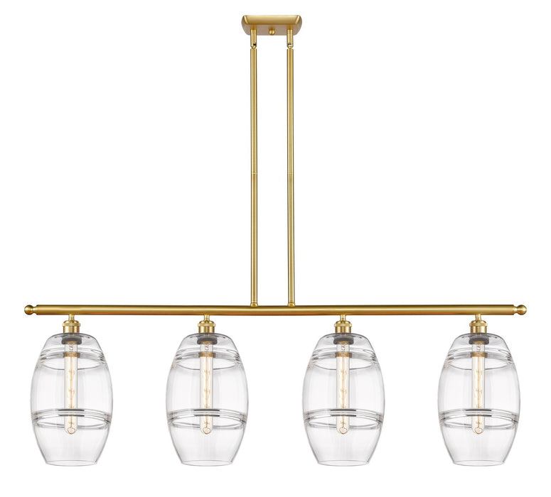 Innovations 516-4I-SG-G557-8CL Four Light Island Pendant, Satin Gold