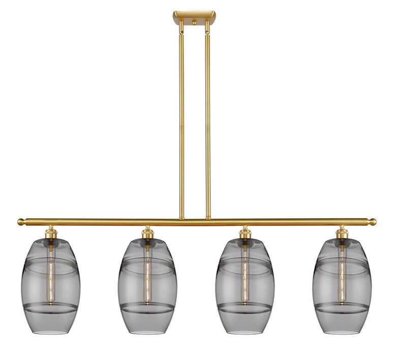Innovations 516-4I-SG-G557-8SM Four Light Island Pendant, Satin Gold