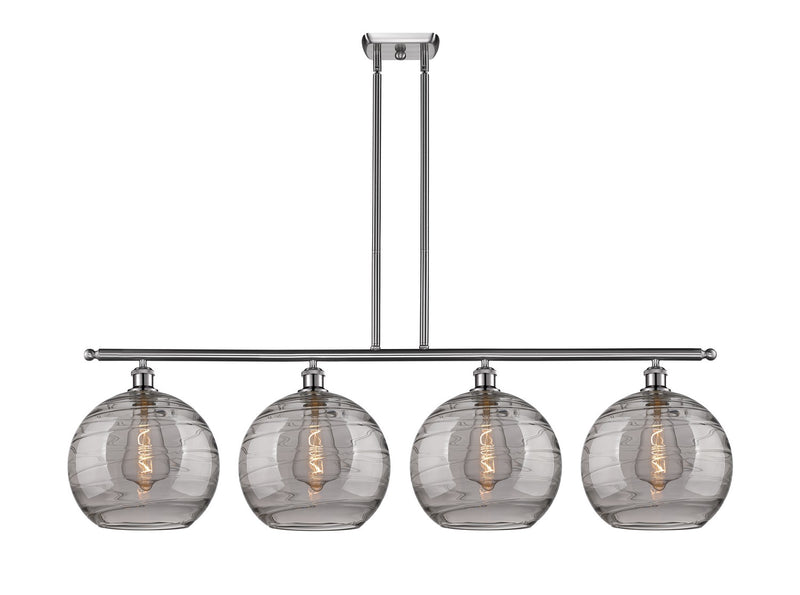 Innovations 516-4I-SN-G1213-12SM Four Light Island Pendant, Brushed Satin Nickel