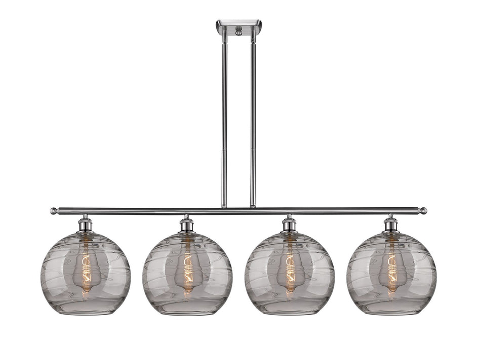 Innovations 516-4I-SN-G1213-12SM Four Light Island Pendant, Brushed Satin Nickel