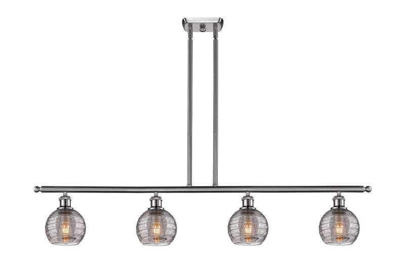 Innovations 516-4I-SN-G1213-6SM Four Light Island Pendant, Brushed Satin Nickel