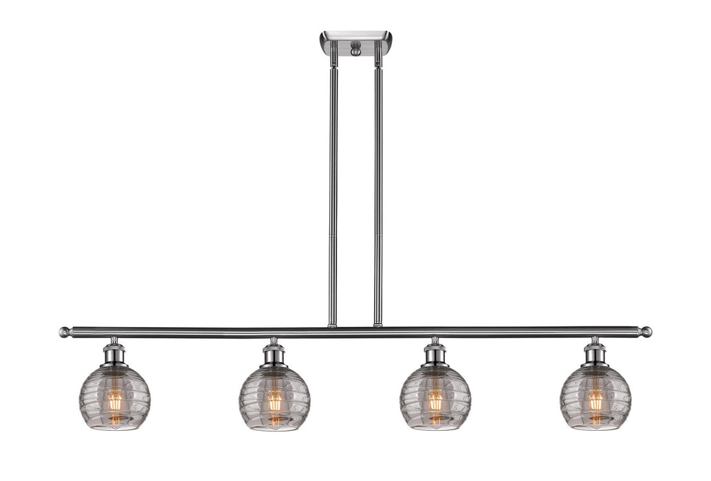 Innovations 516-4I-SN-G1213-6SM Four Light Island Pendant, Brushed Satin Nickel