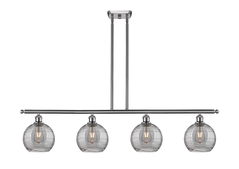 Innovations 516-4I-SN-G1213-8SM Four Light Island Pendant, Brushed Satin Nickel