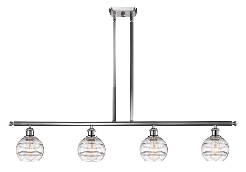 Innovations 516-4I-SN-G556-6CL Four Light Island Pendant, Brushed Satin Nickel