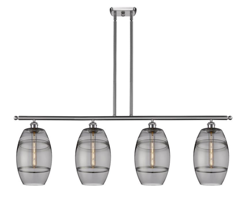 Innovations 516-4I-SN-G557-8SM Four Light Island Pendant, Brushed Satin Nickel