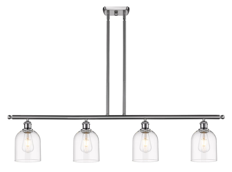 Innovations 516-4I-SN-G558-6CL Four Light Island Pendant, Brushed Satin Nickel