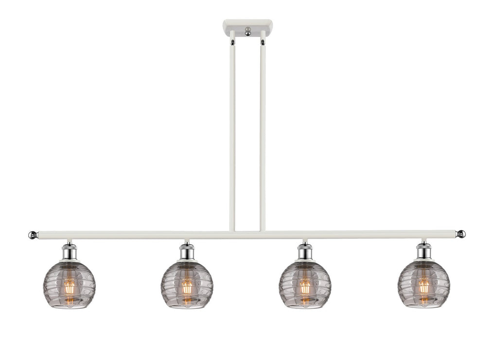 Innovations 516-4I-WPC-G1213-6SM Four Light Island Pendant, White Polished Chrome