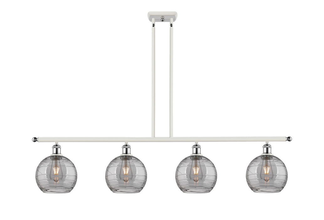 Innovations 516-4I-WPC-G1213-8SM Four Light Island Pendant, White Polished Chrome