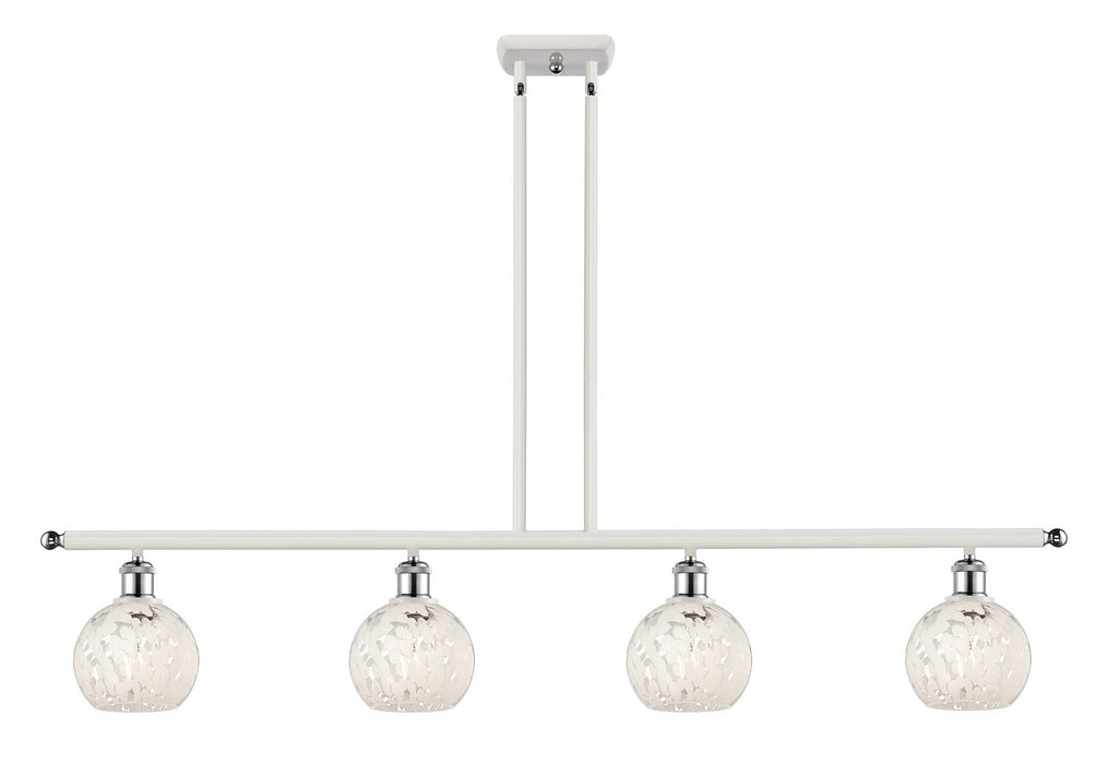 Innovations 516-4I-WPC-G1216-6WM LED Island Pendant, White Polished Chrome