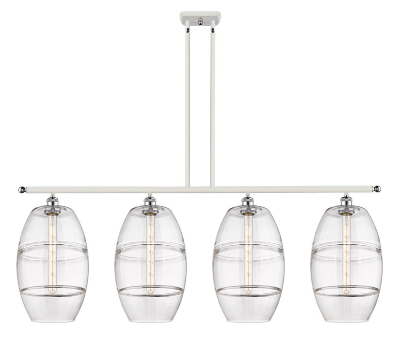 Innovations 516-4I-WPC-G557-10CL Four Light Island Pendant, White Polished Chrome