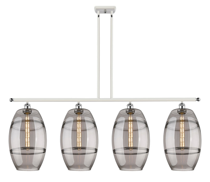 Innovations 516-4I-WPC-G557-10SM Four Light Island Pendant, White Polished Chrome