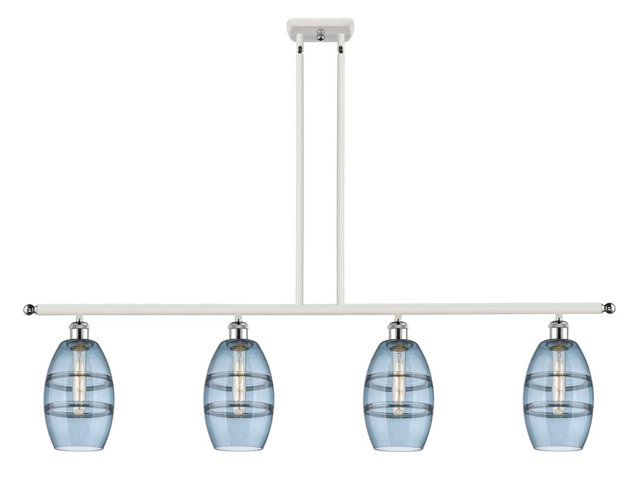 Innovations 516-4I-WPC-G557-6BL Four Light Island Pendant, White Polished Chrome