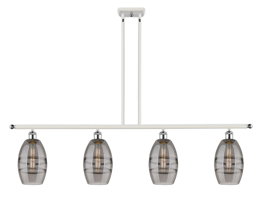 Innovations 516-4I-WPC-G557-6SM Four Light Island Pendant, White Polished Chrome