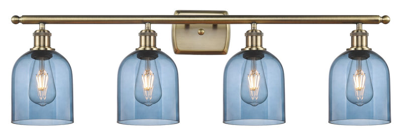 Innovations 516-4W-AB-G558-6BL Four Light Bath Vanity, Antique Brass
