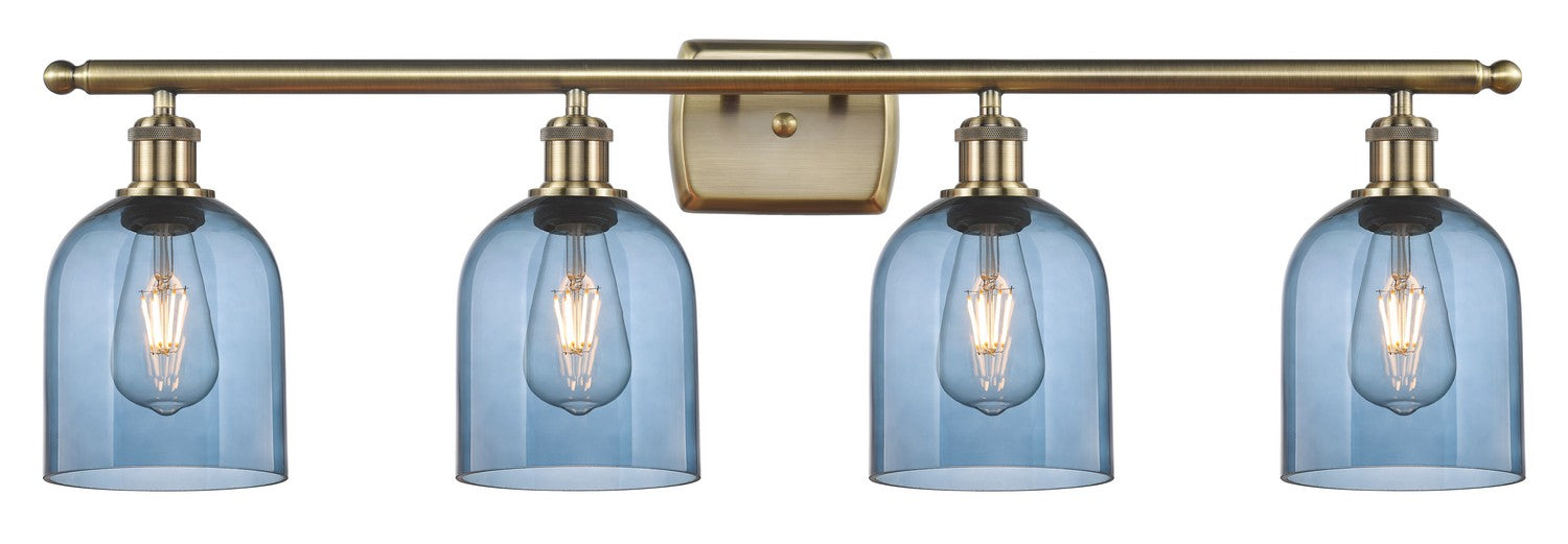 Innovations 516-4W-AB-G558-6BL Four Light Bath Vanity, Antique Brass