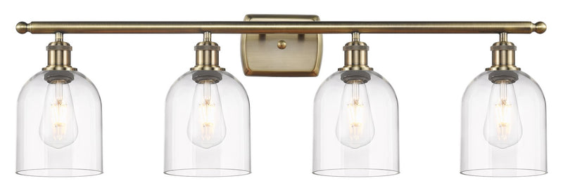 Innovations 516-4W-AB-G558-6CL Four Light Bath Vanity, Antique Brass