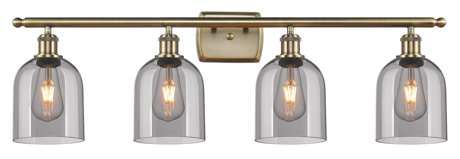 Innovations 516-4W-AB-G558-6SM Four Light Bath Vanity, Antique Brass