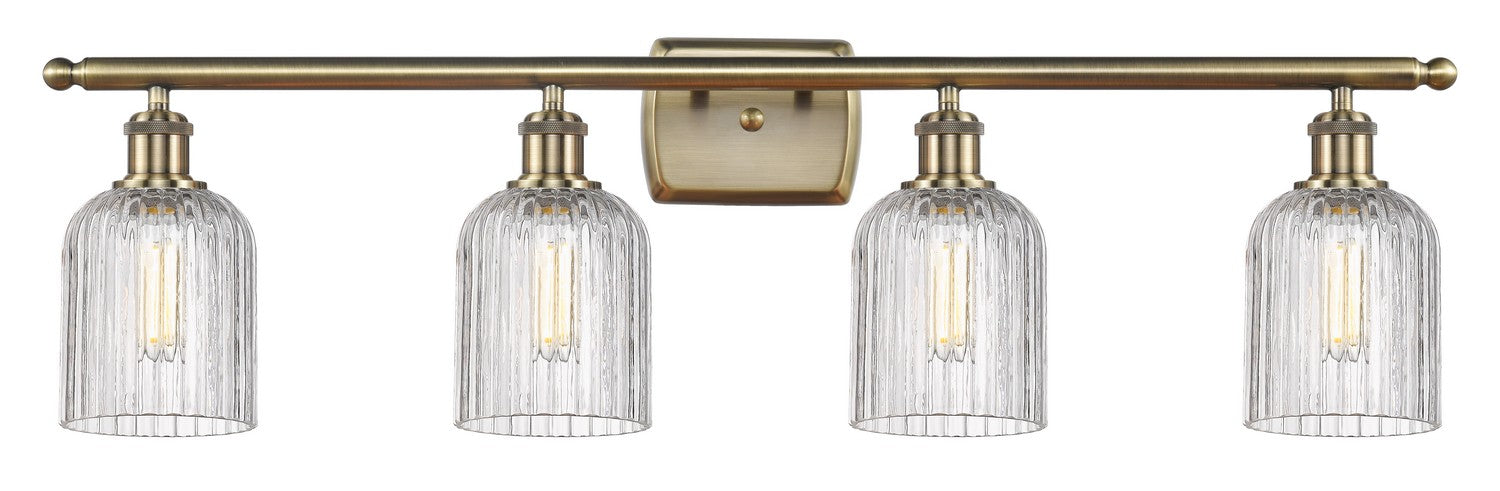 Innovations 516-4W-AB-G559-5CL Four Light Bath Vanity, Antique Brass