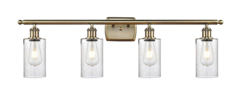 Innovations 516-4W-AB-G804 Four Light Bath Vanity, Antique Brass