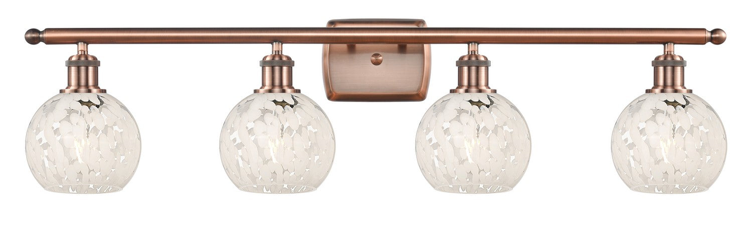 Innovations 516-4W-AC-G1216-6WM LED Bath Vanity, Antique Copper