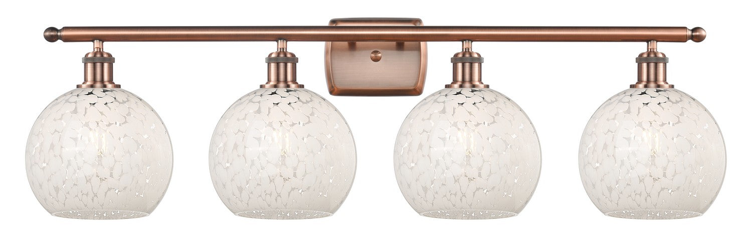 Innovations 516-4W-AC-G1216-8WM LED Bath Vanity, Antique Copper