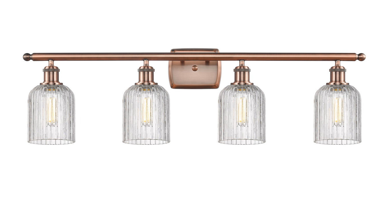 Innovations 516-4W-AC-G559-5CL Four Light Bath Vanity, Antique Copper