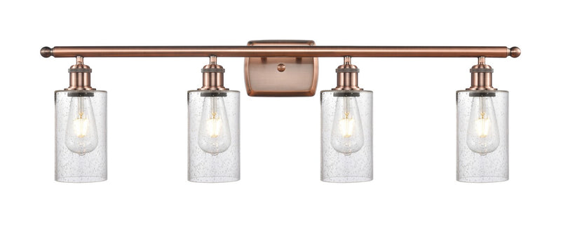 Innovations 516-4W-AC-G804 Four Light Bath Vanity, Antique Copper