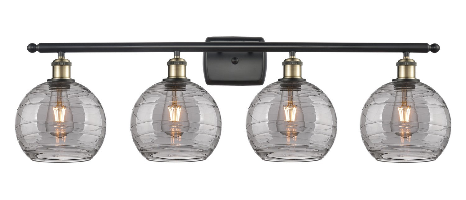 Innovations 516-4W-BAB-G1213-8SM Four Light Bath Vanity, Black Antique Brass