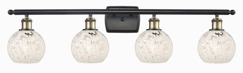 Innovations 516-4W-BAB-G1216-6WM LED Bath Vanity, Black Antique Brass