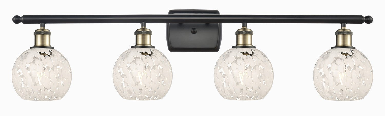 Innovations 516-4W-BAB-G1216-6WM LED Bath Vanity, Black Antique Brass