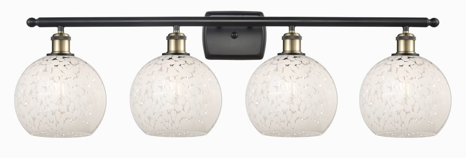 Innovations 516-4W-BAB-G1216-8WM LED Bath Vanity, Black Antique Brass
